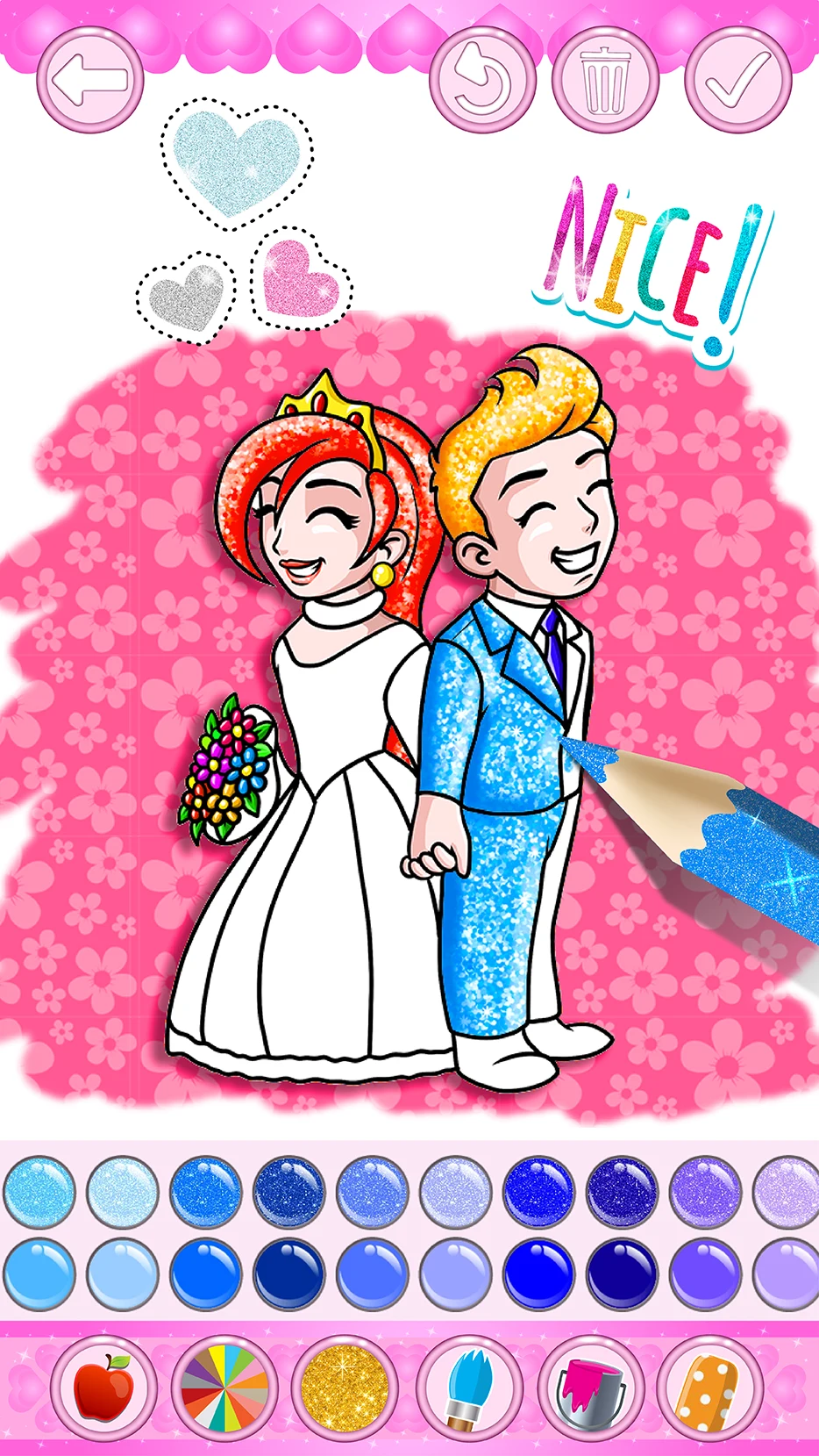 Bride and Groom Coloring book screenshot